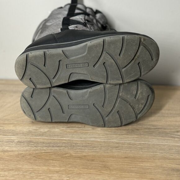 Lands End Big Kids Boots Youth Size 5M Gray Black Squall Mid Winter Snow Outdoor - Picture 8 of 11